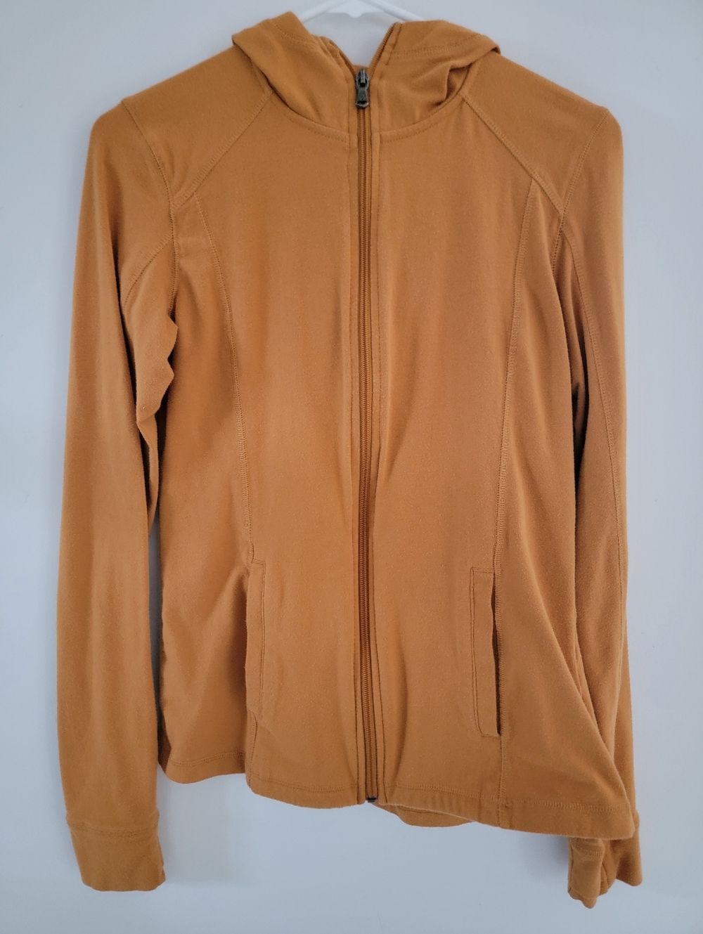 tek gear Women's Hooded Zip Sweatshirt Jacket - Mustard Small